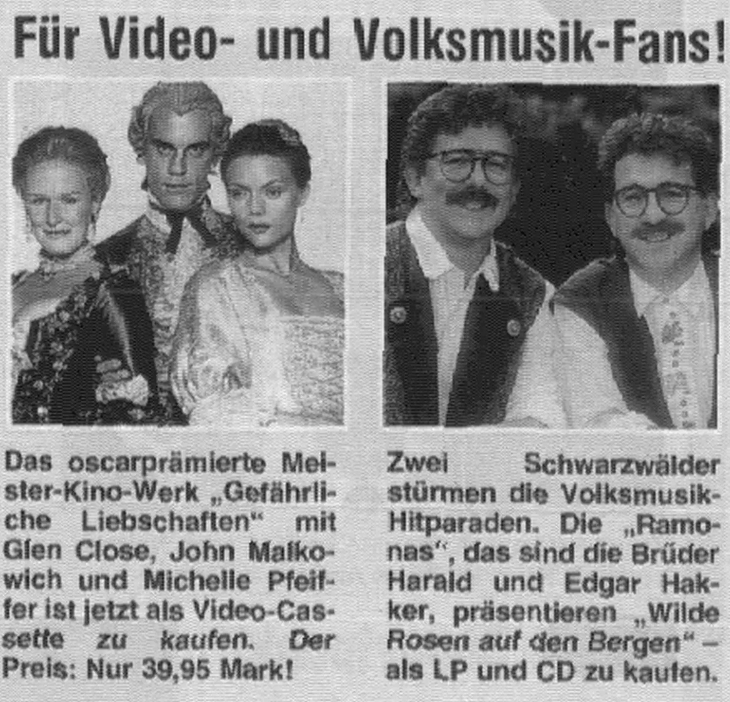 Zeitungsartikel von Harald Hacker